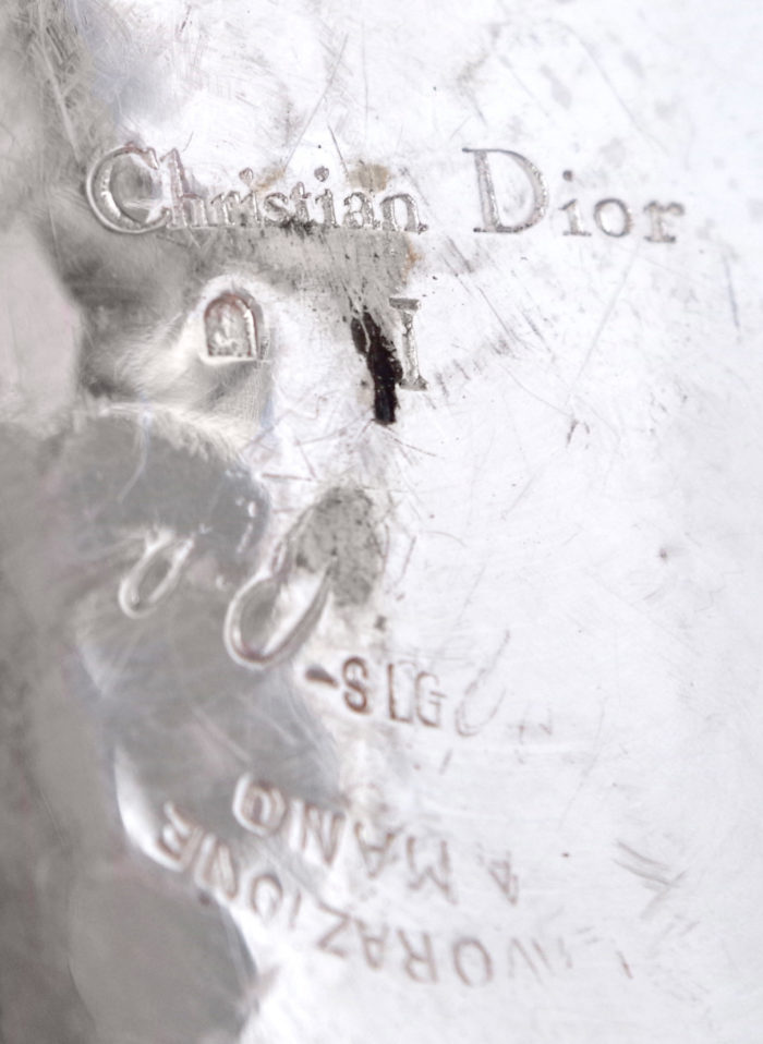 christian dior rafraîchissoir métal argenté marque