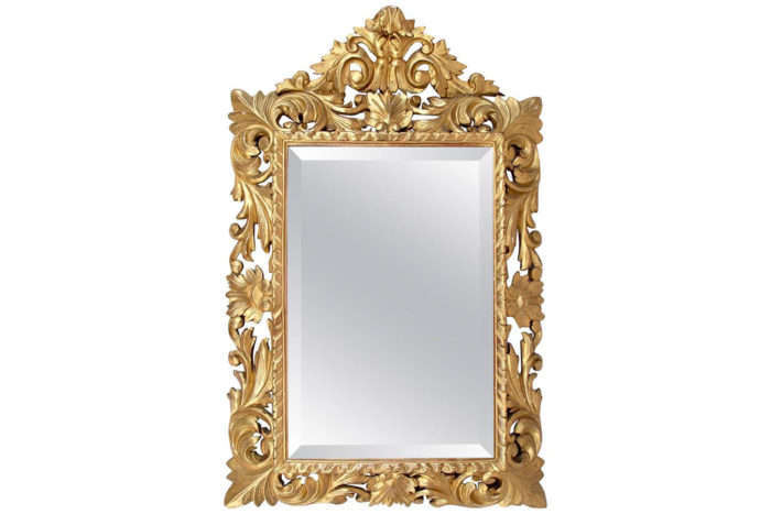 miroir louis XIII bois doré