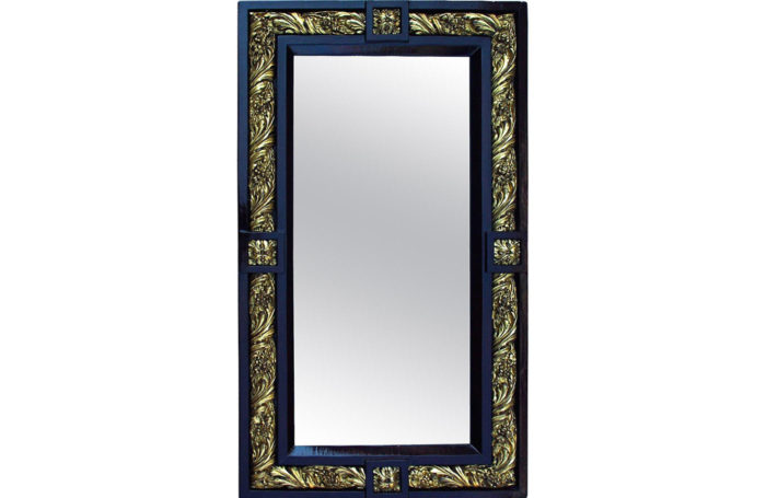 wood stucco Louis XVI mirror 1900