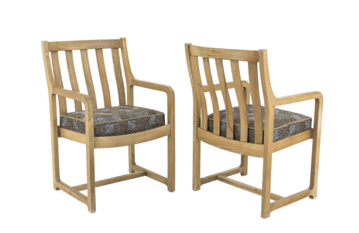 oak armchair pair back