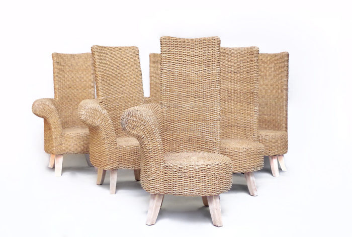 rope armchair one armrest set of 6