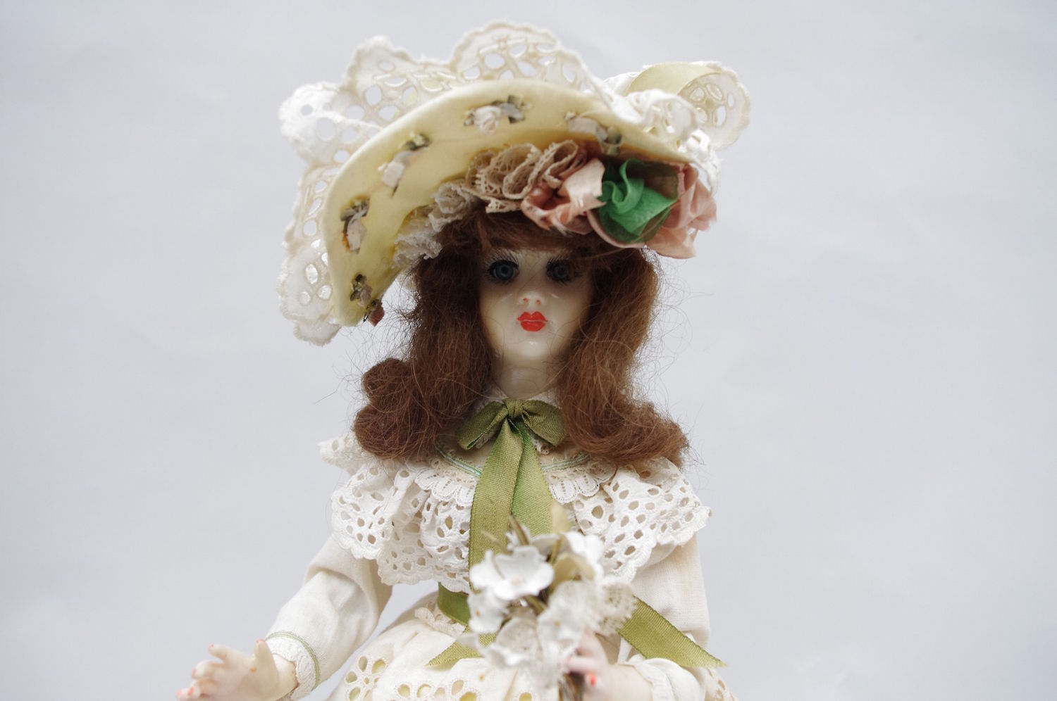 antique doll music box