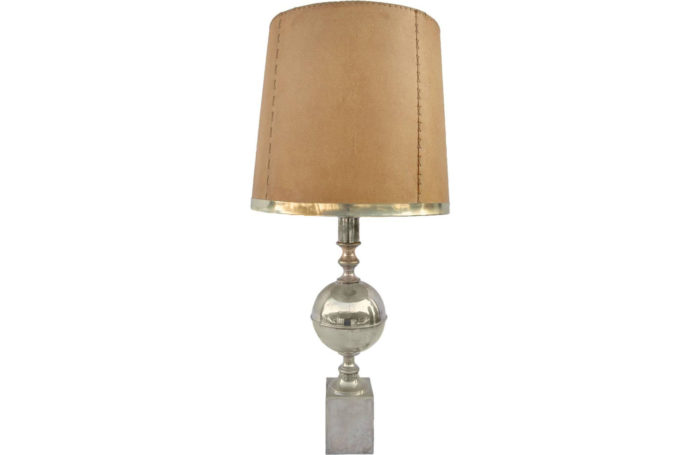 silvered brass lamp