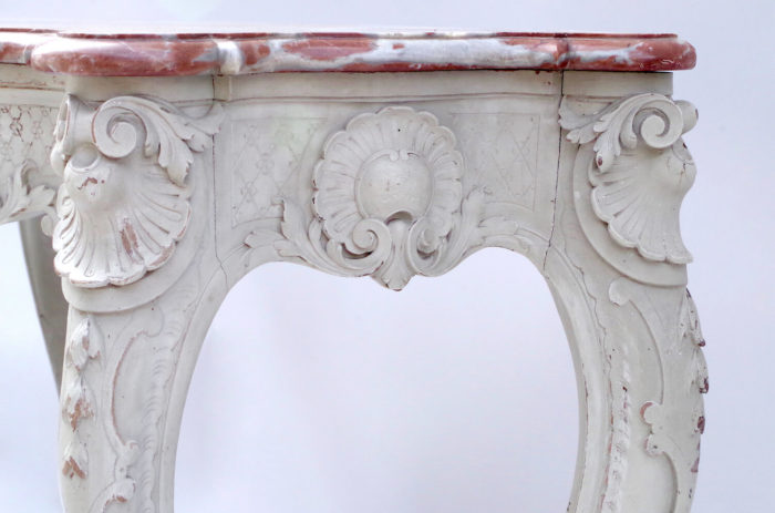 console Louis XV 1900 bois marbre