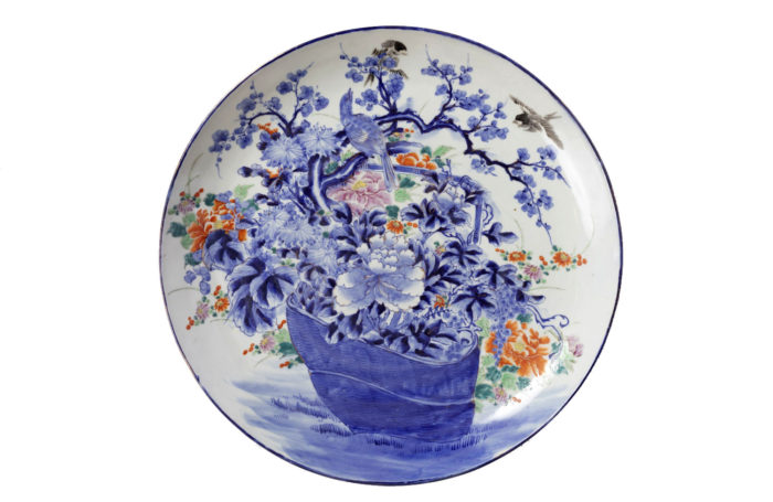 plat porcelaine japonaise fleurs