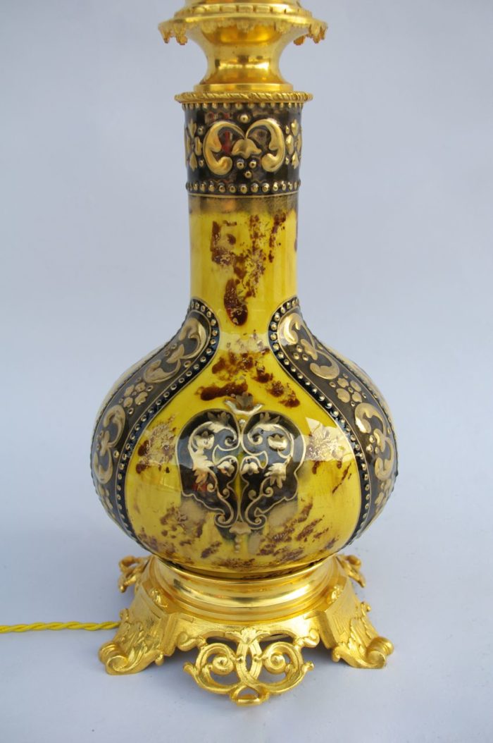 arabic style lamp faience lunéville