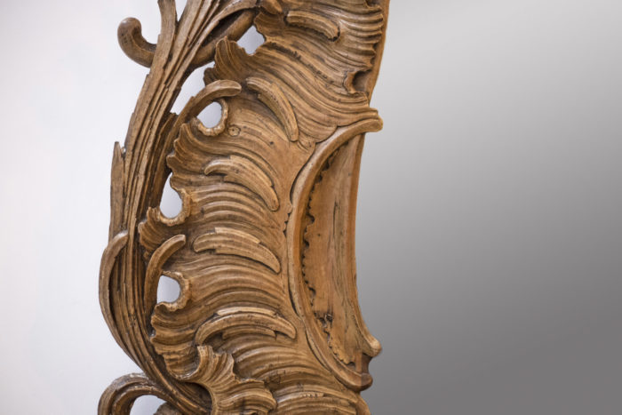Miroir bois sculpté rococo crete de coq