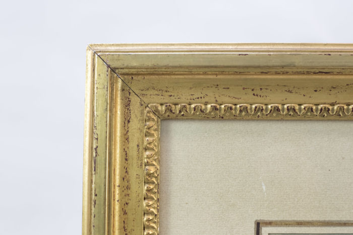 gouaches flowers bouquets giltwood frame