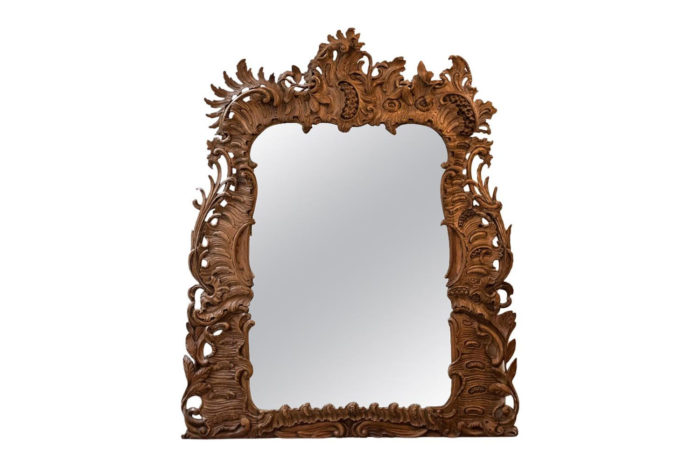 carved wood rococo mirror