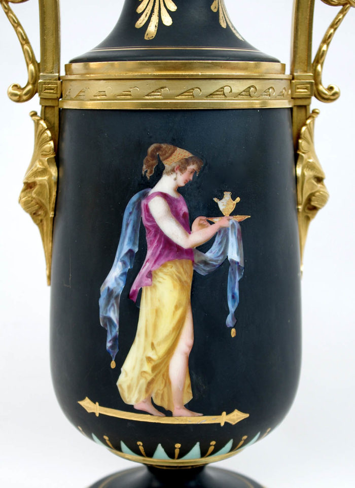 lamp black porcelain neoclassical decoration