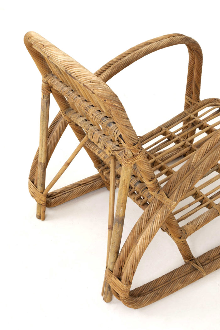 paul frankl rattan armchair vintage detail