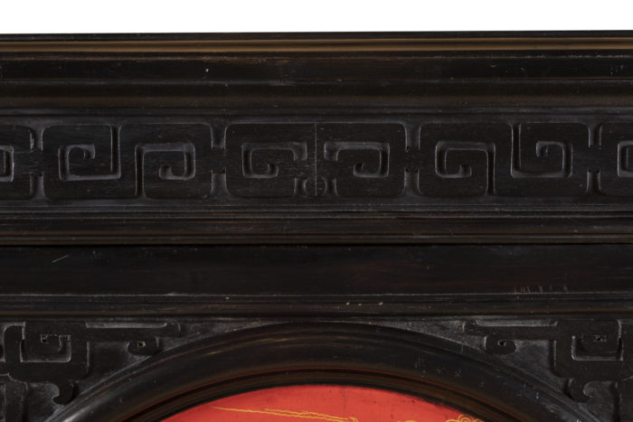 black lacquered cabinet meander frieze 2