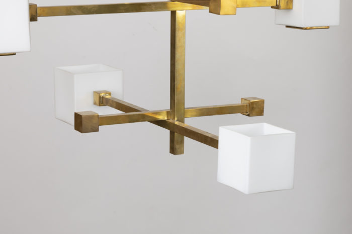gilt brass chandelier glass cubes lower part