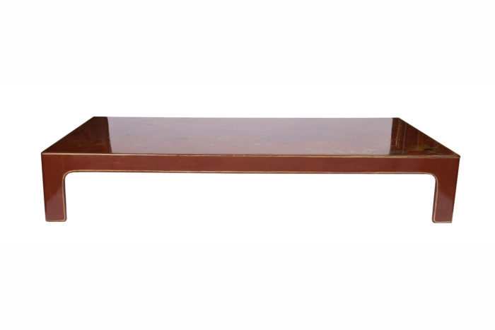 red lacquered coffee table front 2