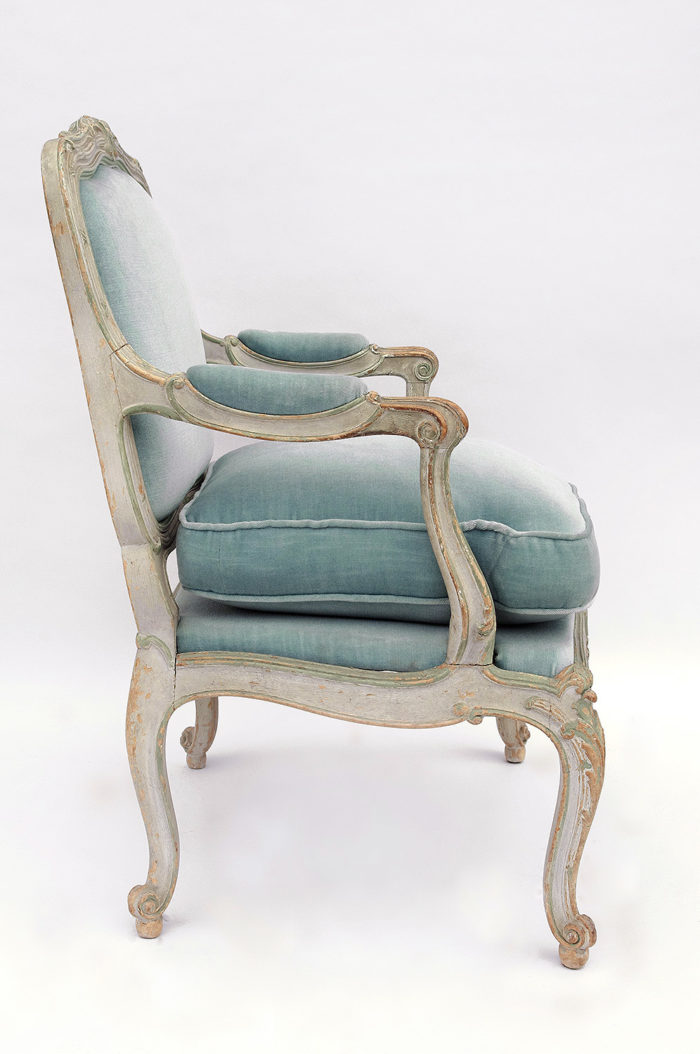 fauteuil chassis louis xv profile