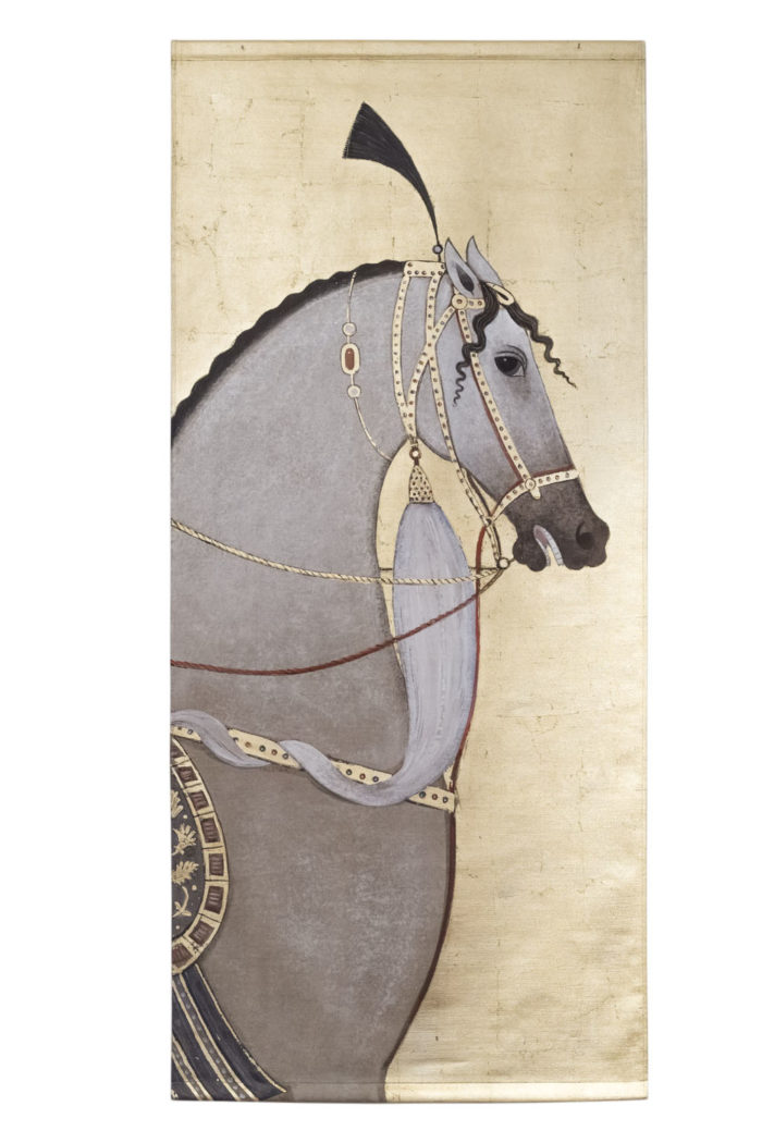 toile cheval pur sang arabe gris 0 1