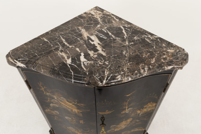 louis xv style corner cabinet marble