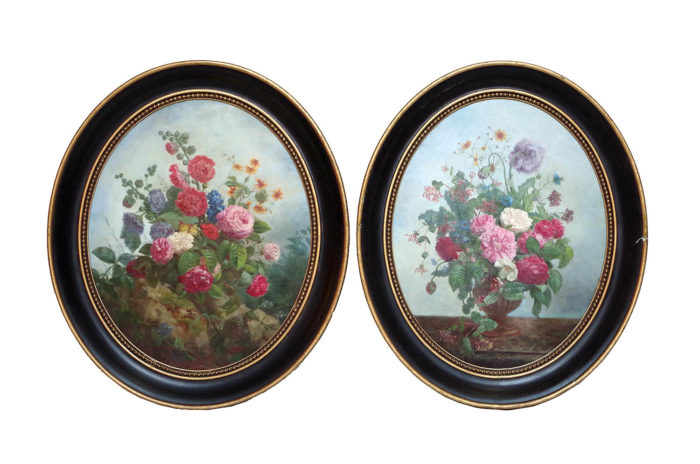 laurenceau paire toiles fleurs