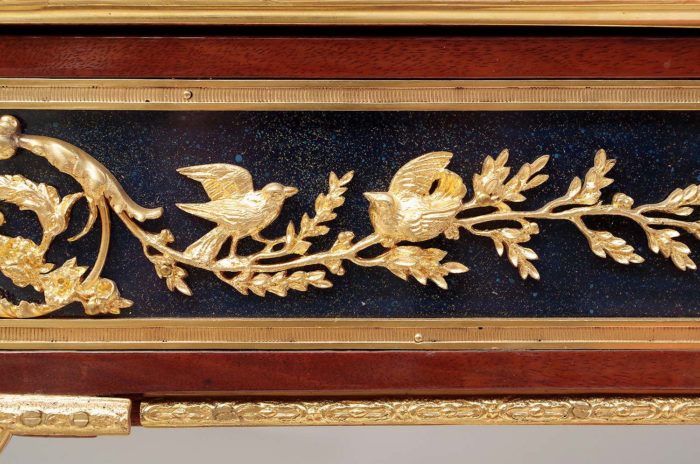 weisweiler console bronzes dorés oiseaux branches