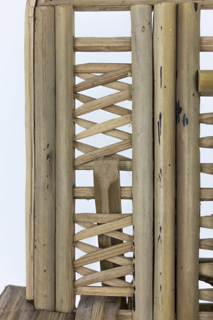 fauteuil ethnique bambou detail