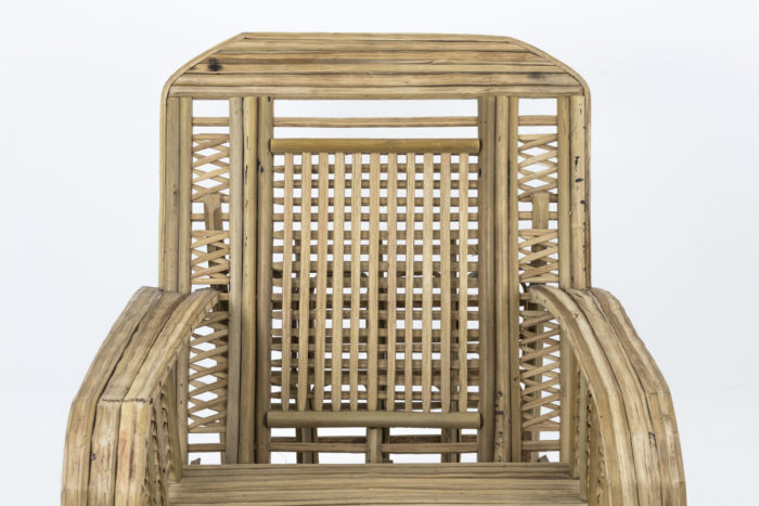 fauteuil ethnique bambou dossier