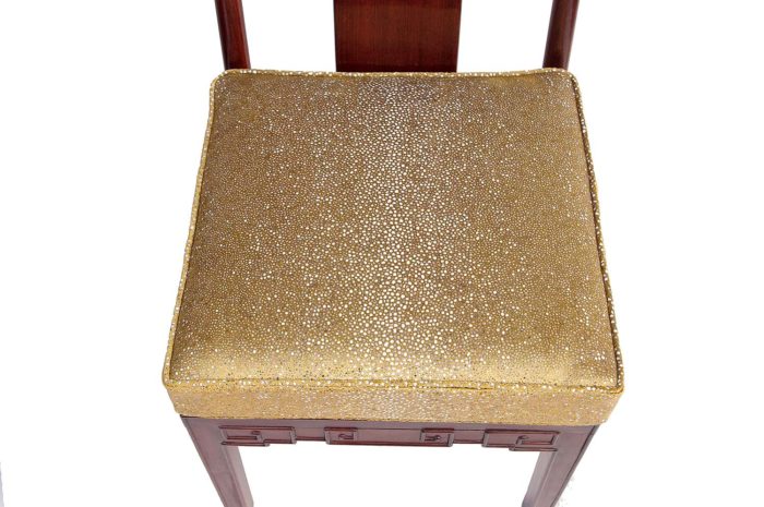 pair of chinese style chairs ming gold sharkskin