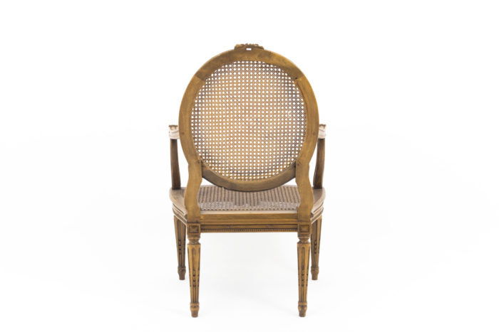 cane louis xvi style armchairs back
