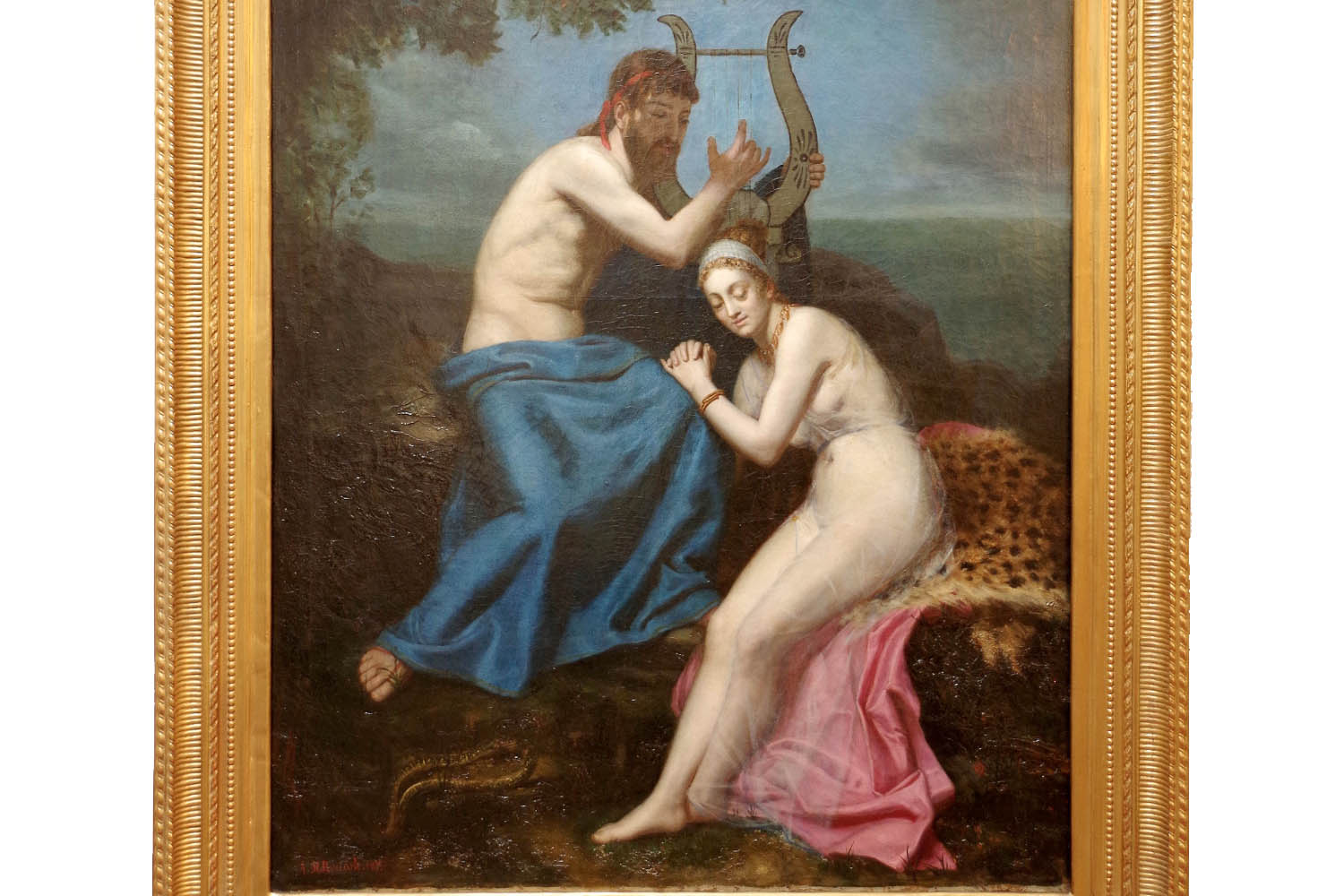 A M Roucoule Tableau Orphee Et Eurydice 1877 Jlf Antiquites