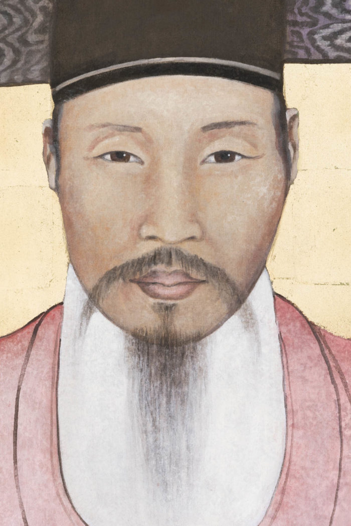 canvas chinese dignitary face