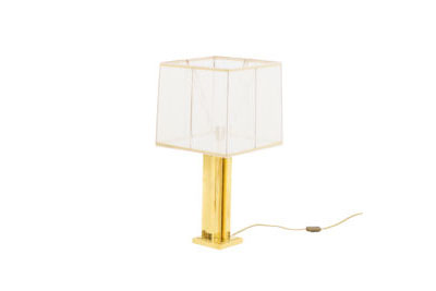 modern gilt brass lamp geometrical shaft