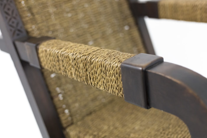 fauteuil francis jourdain art deco corde accotoir detail