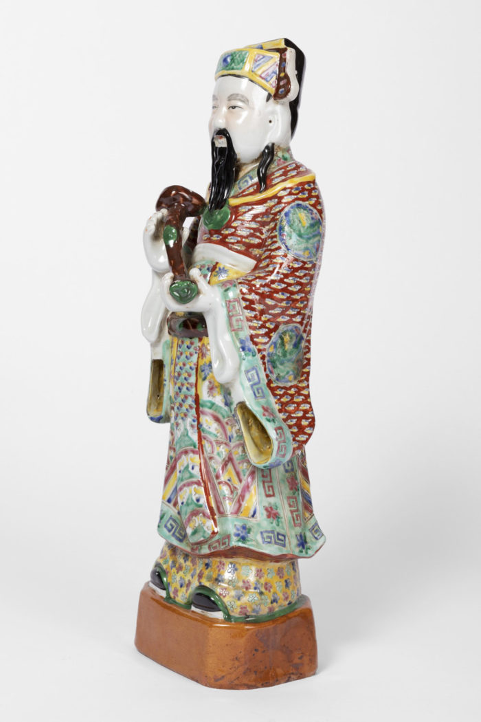 dignitaire chinois faience polychrome