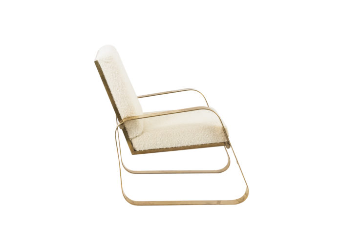 fauteuil moderne laiton doré brossé