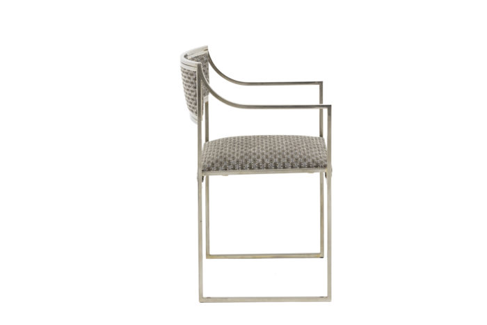 willy rizzo armchairs chromed metal side