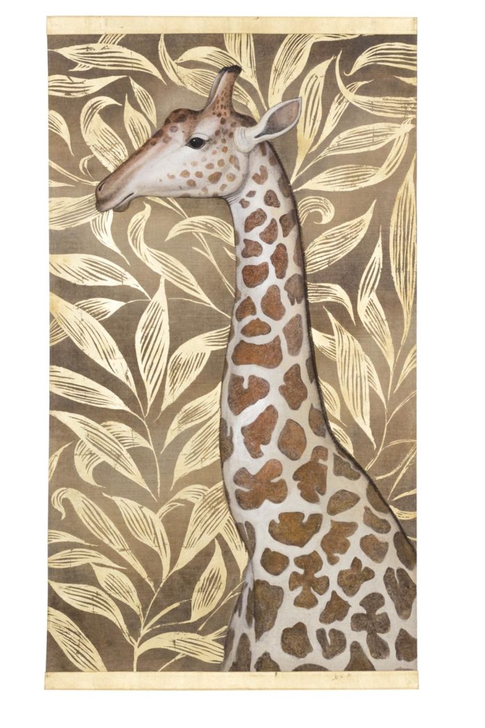 painted canvas giraffe