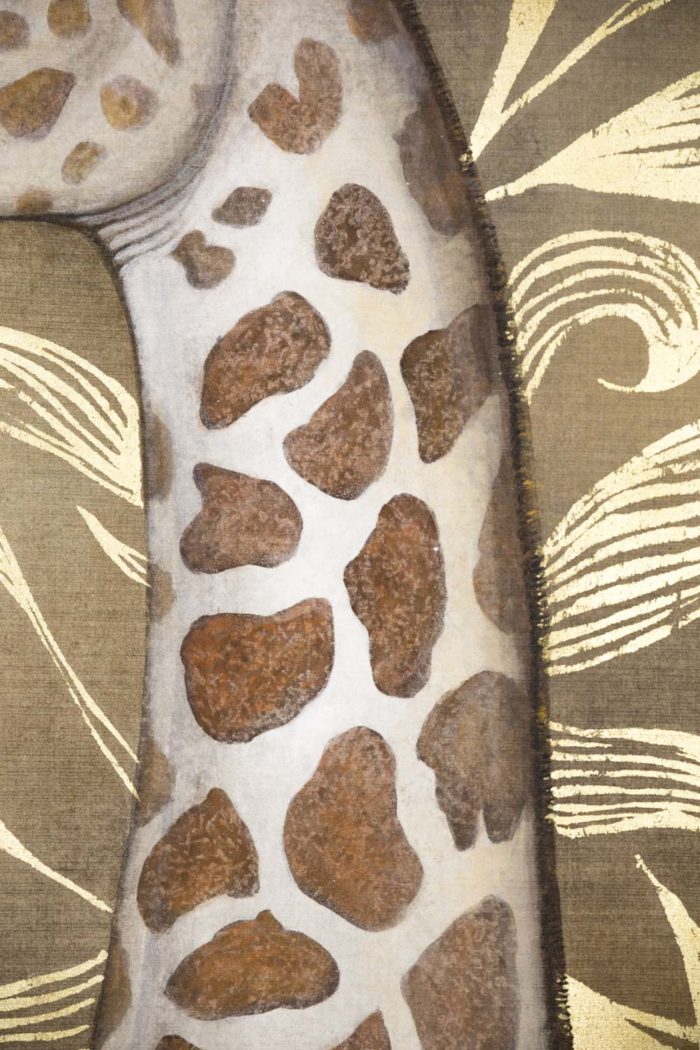 painted canvas giraffe spots