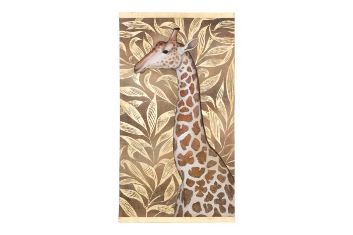 painted canvas giraffe