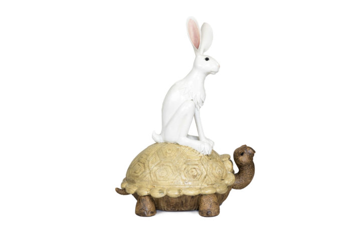 valérie courtet sculpture lapin tortue side