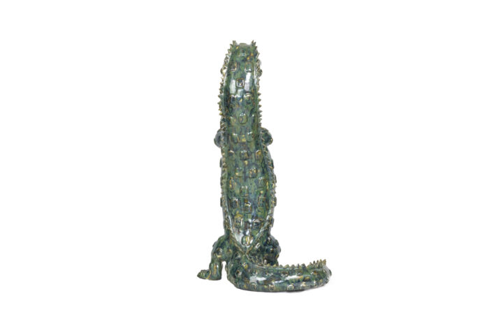 valérie courtet sculpture crocodile oiseau dos