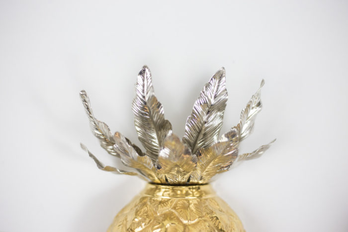 maison charles pineapple wall sconces silvered leaves