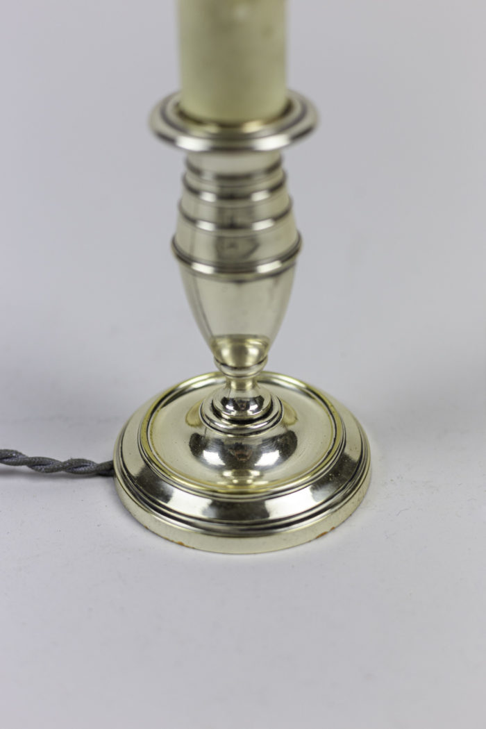 directoire style candlestick silvered bronze