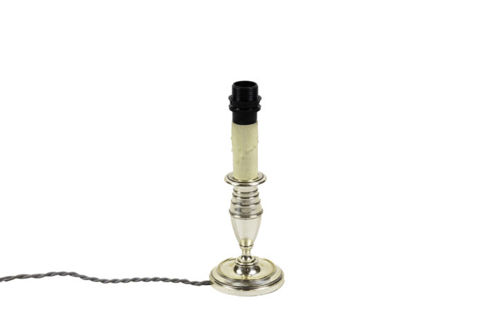 directoire style candlestick silvered bronze lamp