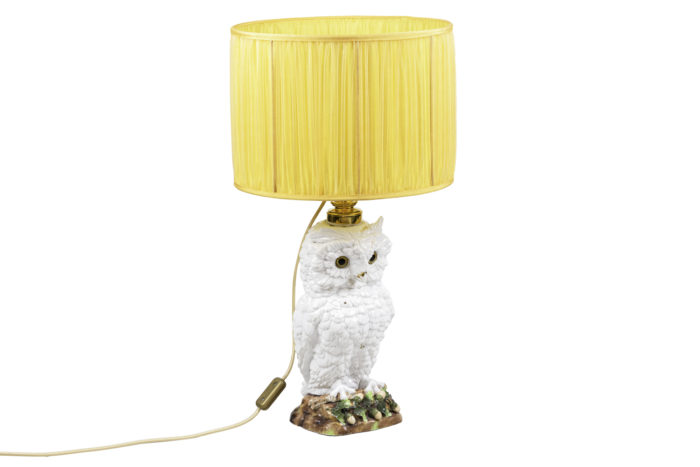 owl lamp earthenware