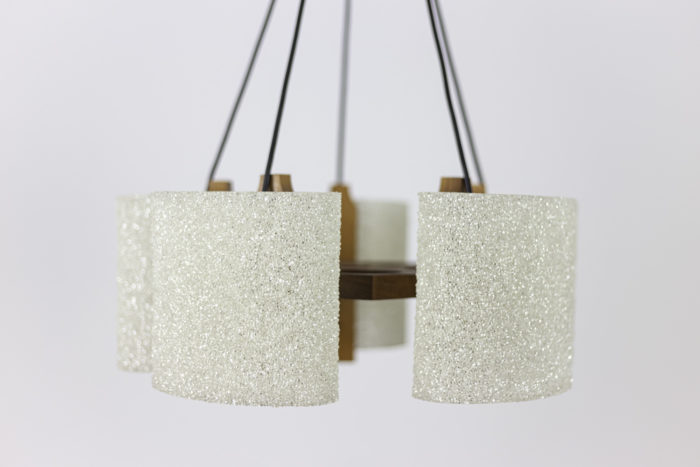 chandelier granite resin wood lampshade