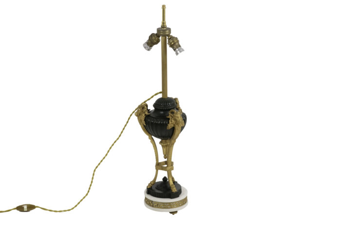 empire style lamp two patinas bronze