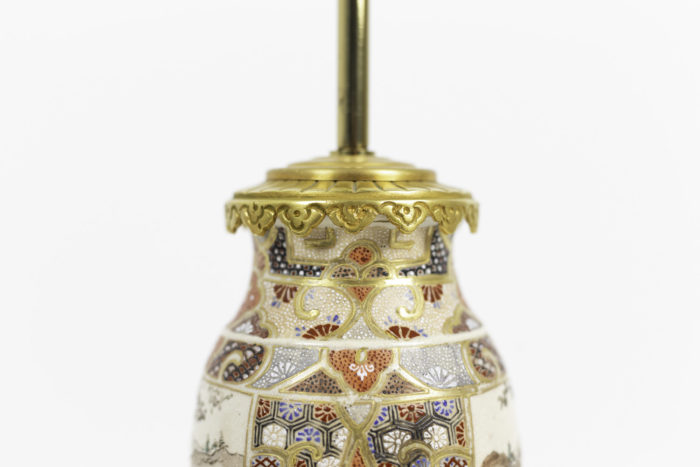 lamps satsuma earthenware gilt bronze top