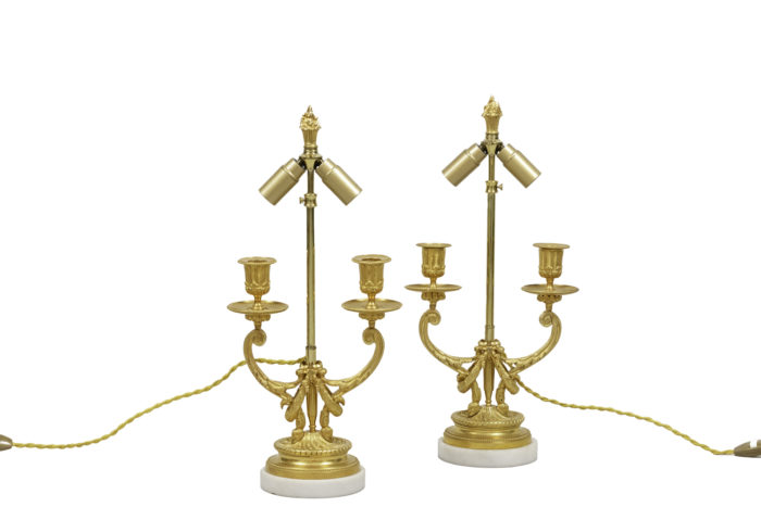 lampes style louis xvi bronze doré 2