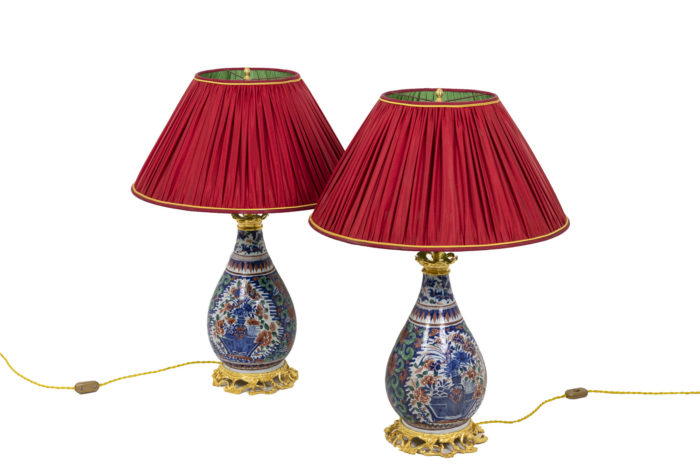 lamps delftware gilt bronze