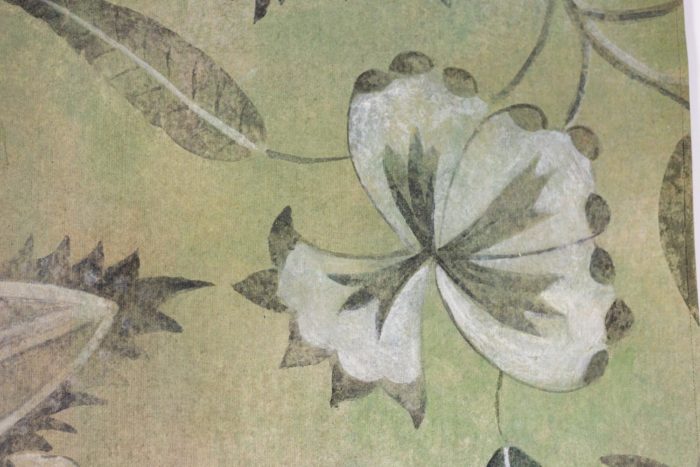 toiles peintes hermines paons feuilles (2)