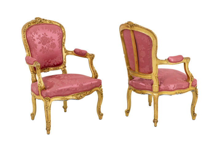 Pair of pink armchairs 1